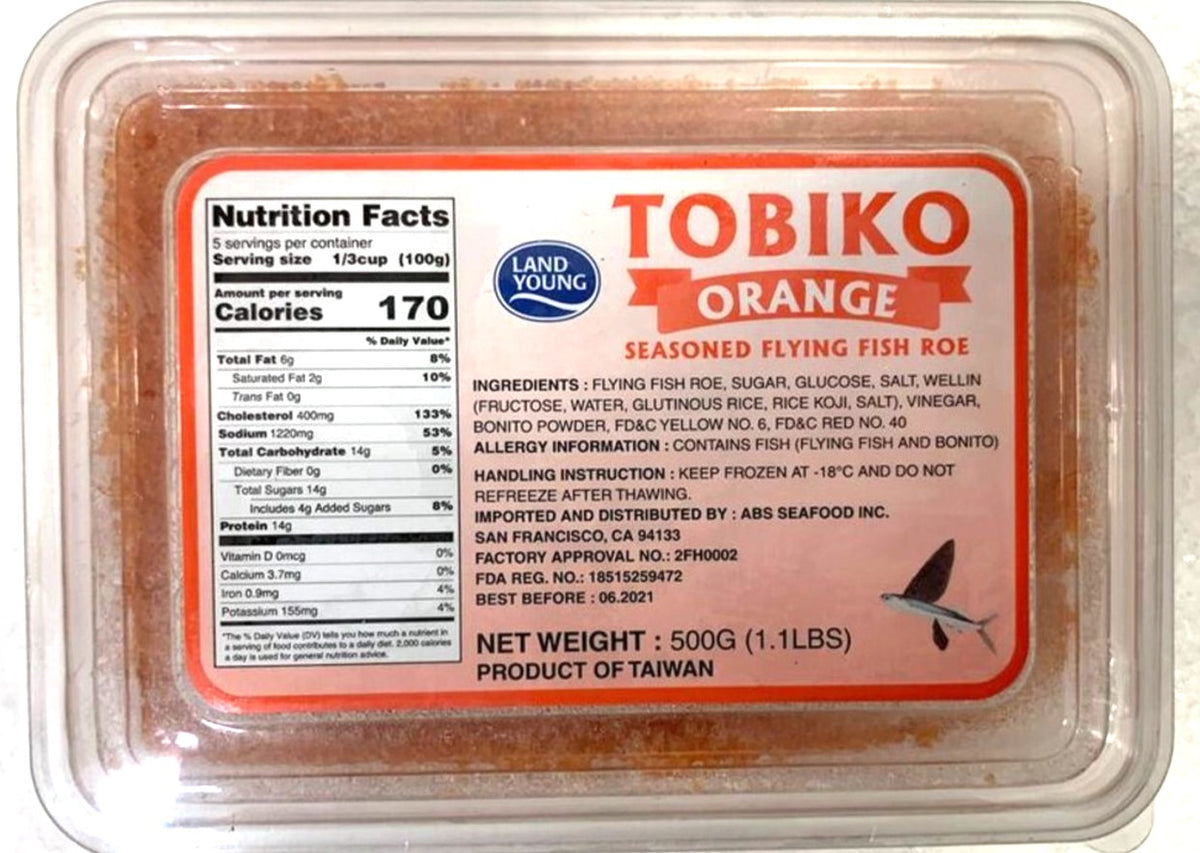 Buy Orange Tobiko (Flying Fish Roe) - 30g (Origin: Japan) Online - Big Sams