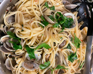 Clams or Mussels with Linguine