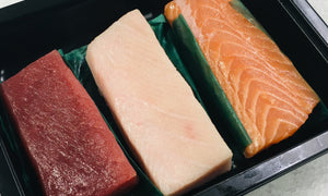 Sashimi Trio - 0.5 lb each Salmon, Ahi Tuna, and Hamachi